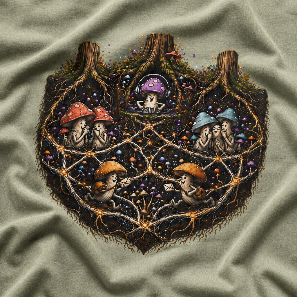 Mushroom Root Party Version 3 T‑Shirt