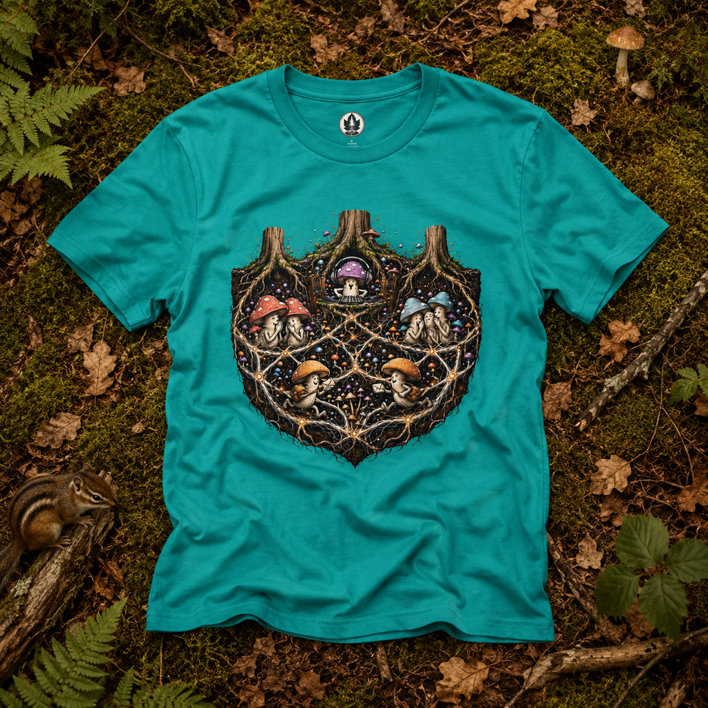 Mushroom Root Party Version 3 T‑Shirt