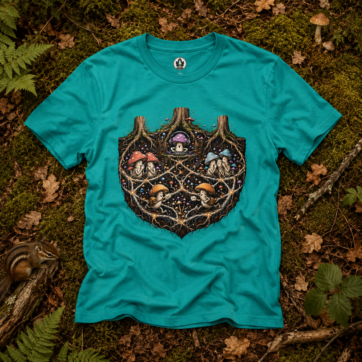Mushroom Root Party Version 3 T‑Shirt