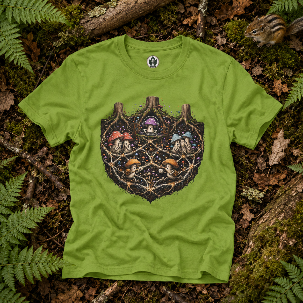Mushroom Root Party Version 3 T‑Shirt