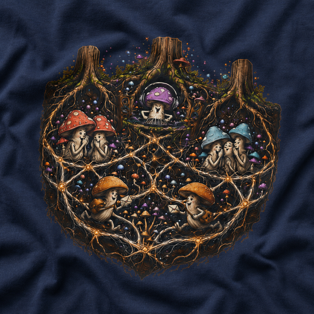 Mushroom Root Party Version 3 T‑Shirt