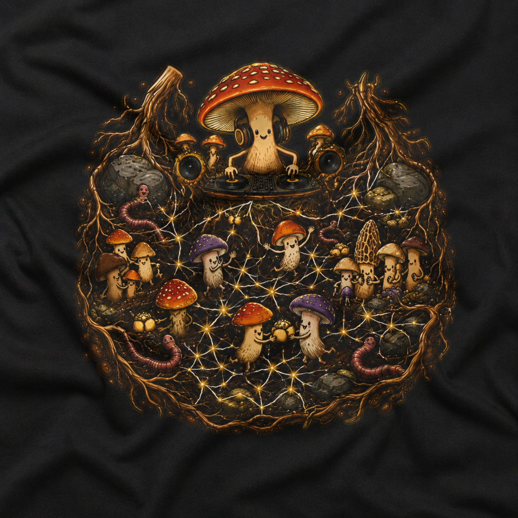 Mushroom Root Party Version 4 T‑Shirt