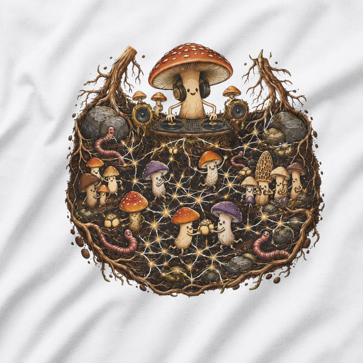 Mushroom Root Party Version 4 T‑Shirt