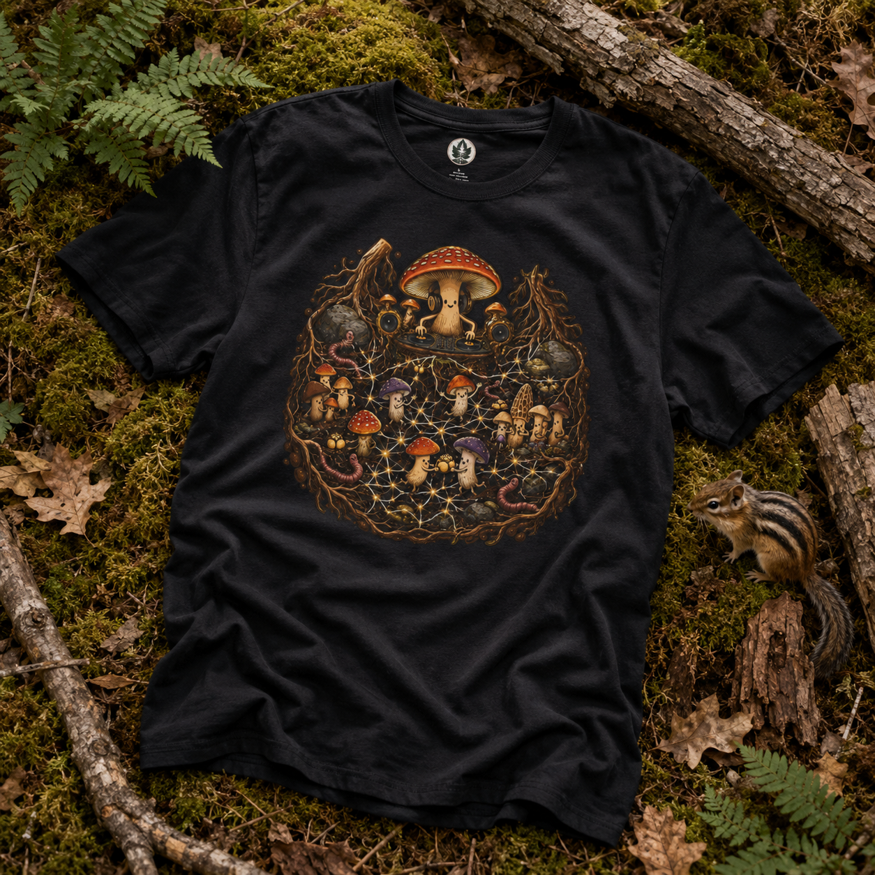 Mushroom Root Party Version 4 T‑Shirt