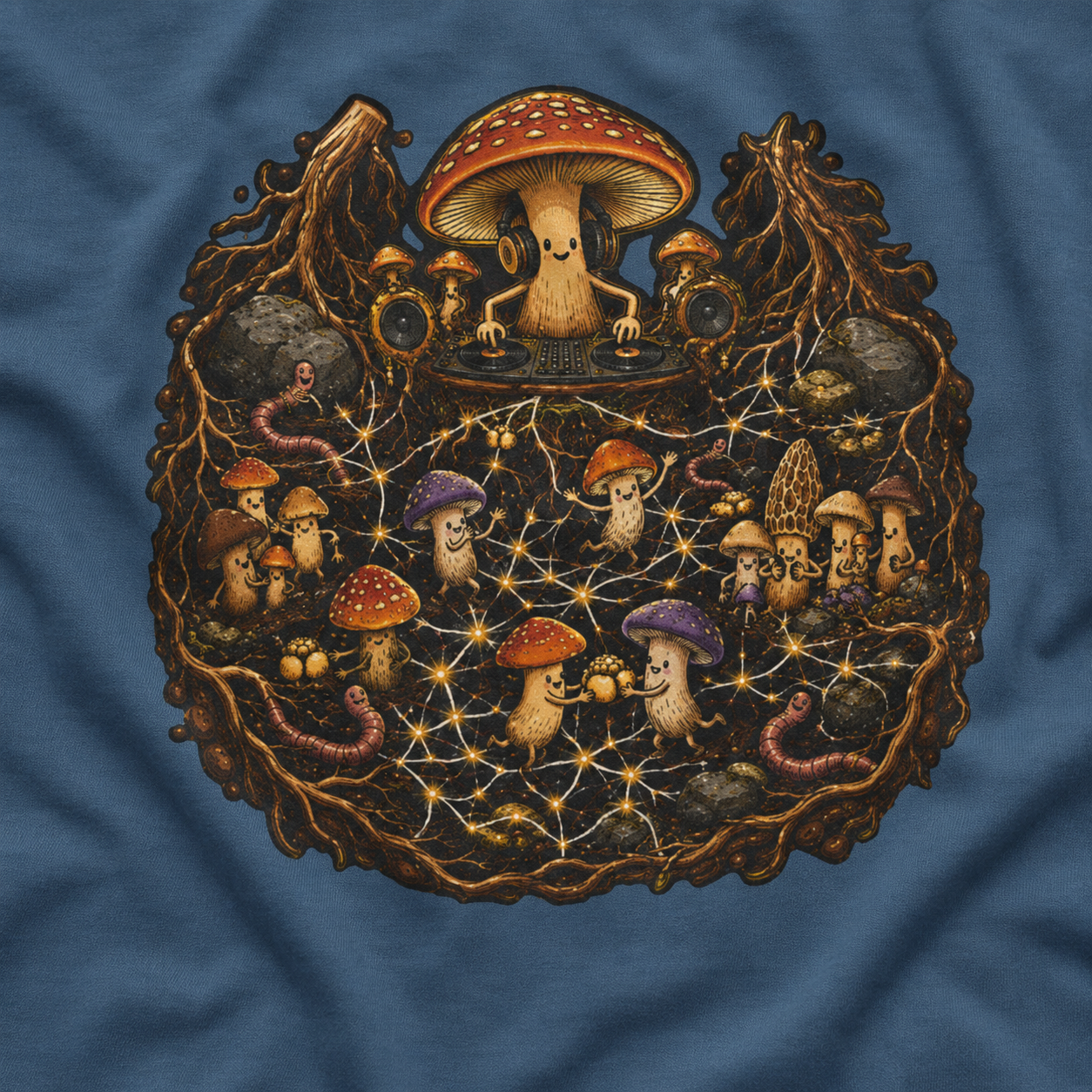 Mushroom Root Party Version 4 T‑Shirt