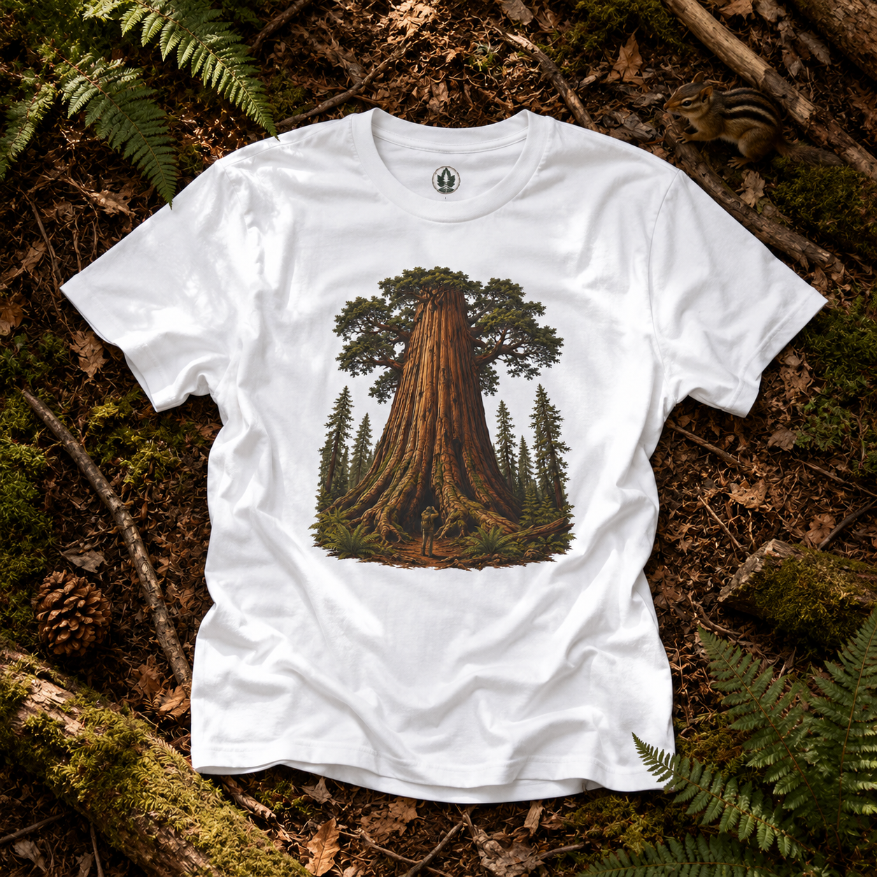 Looking up at Giant Tree Version One T‑Shirt