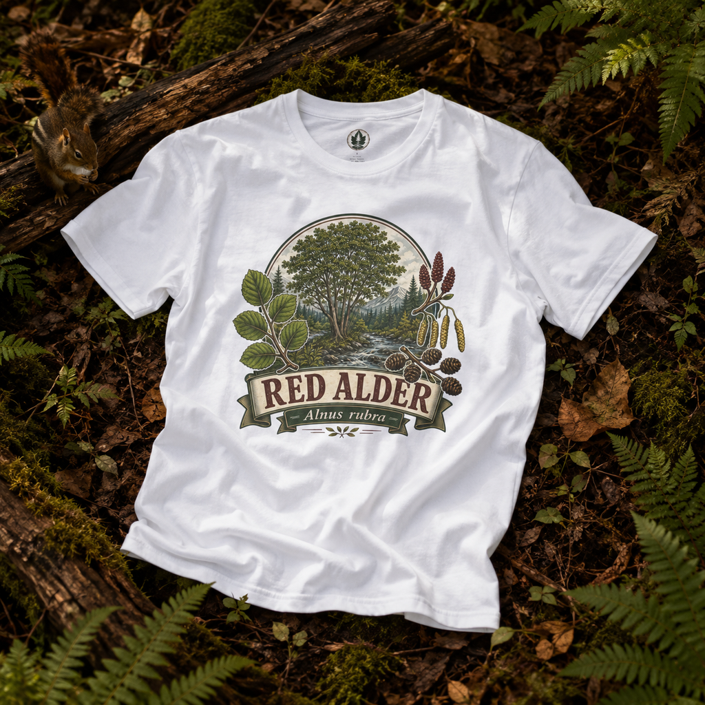 Red Alder, Alnus rubra T‑Shirt