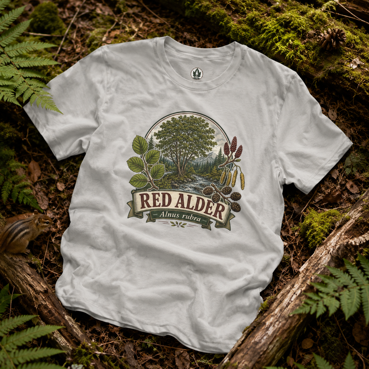 Red Alder, Alnus rubra T‑Shirt