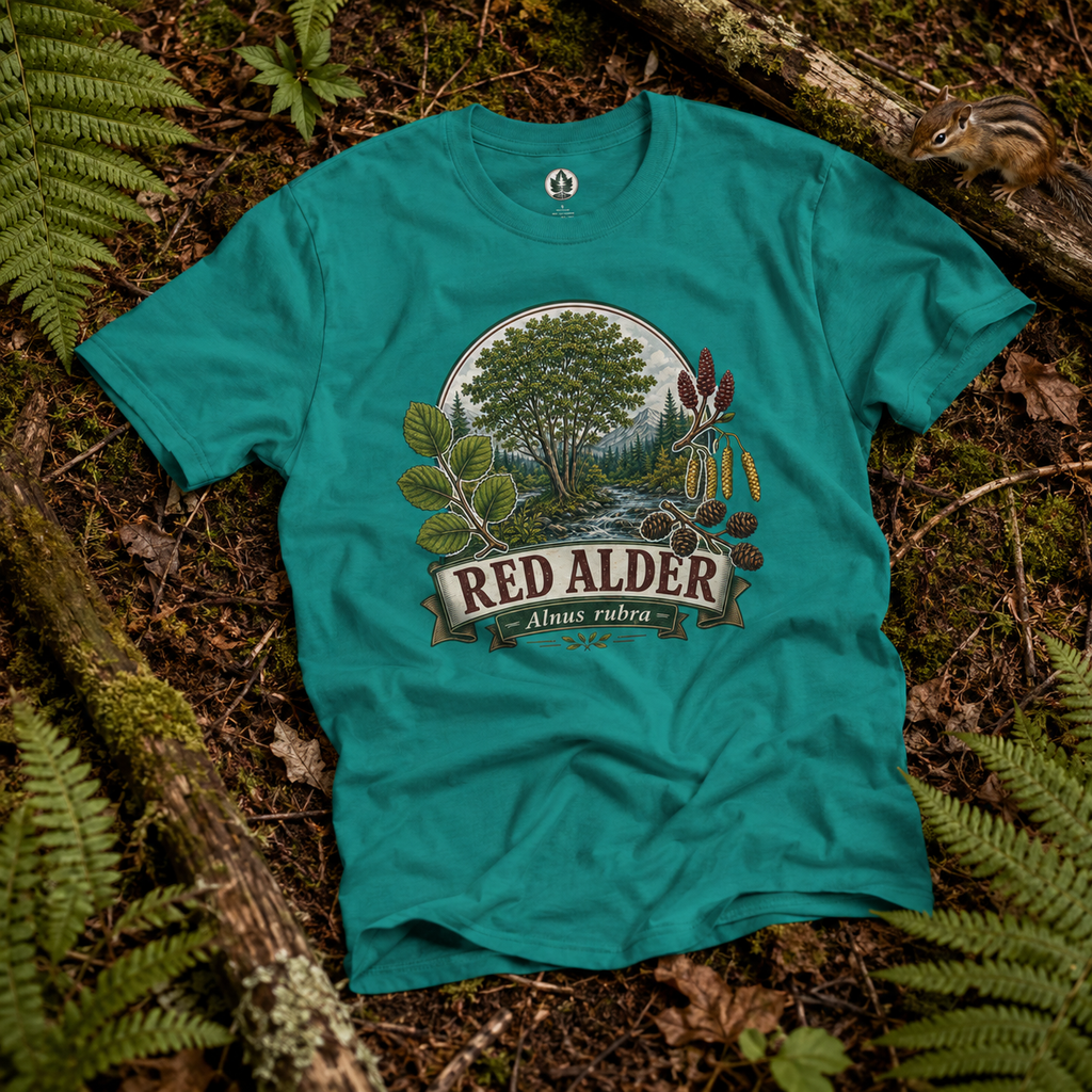 Red Alder, Alnus rubra T‑Shirt