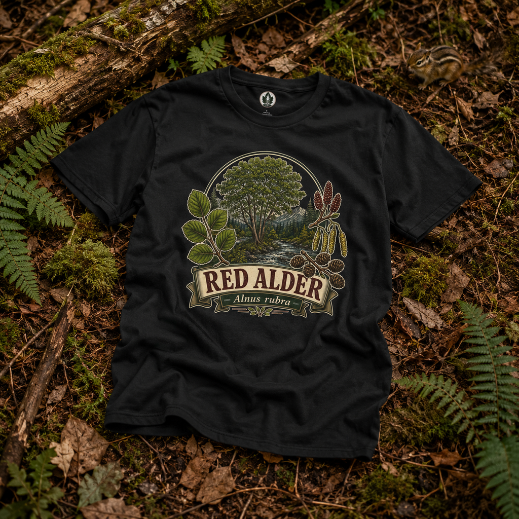 Red Alder, Alnus rubra T‑Shirt