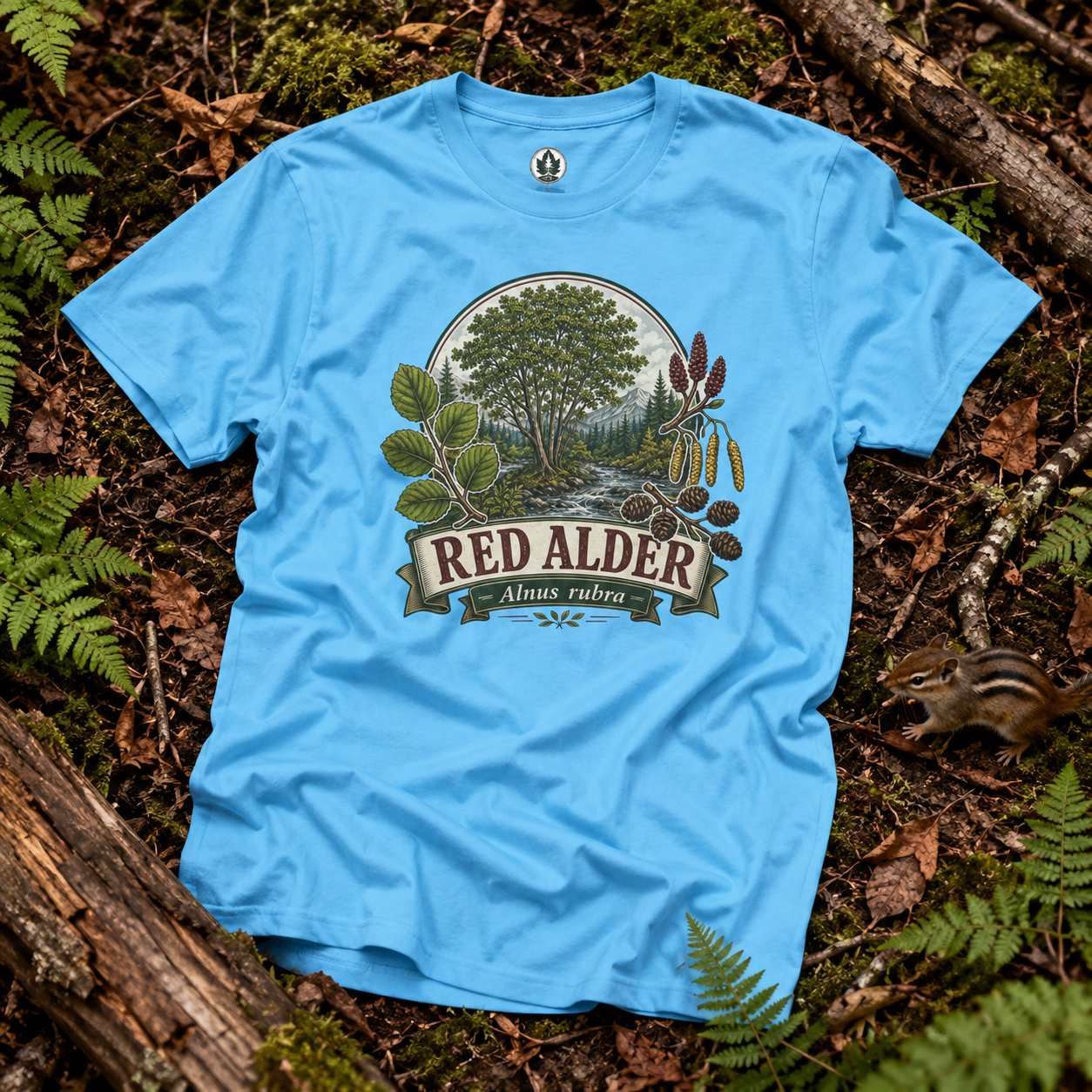 Red Alder, Alnus rubra T‑Shirt