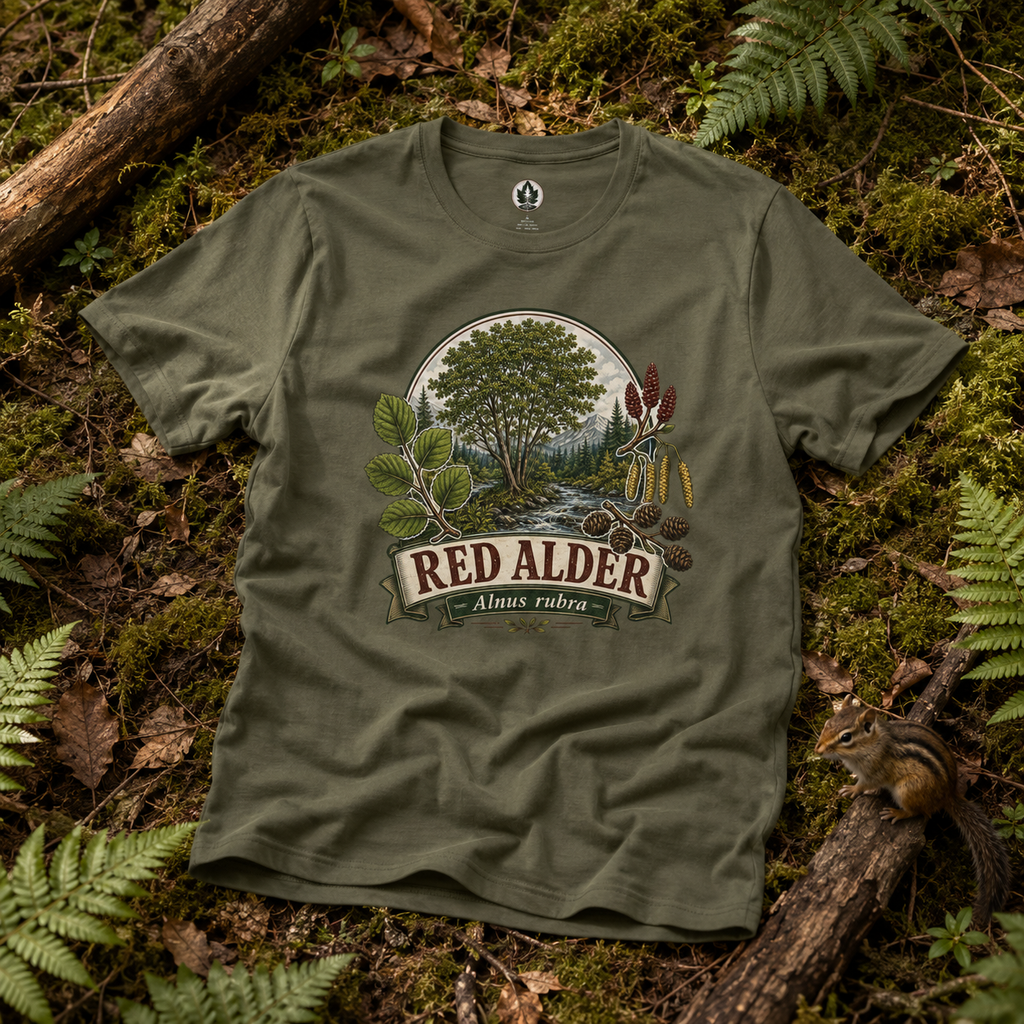 Red Alder, Alnus rubra T‑Shirt