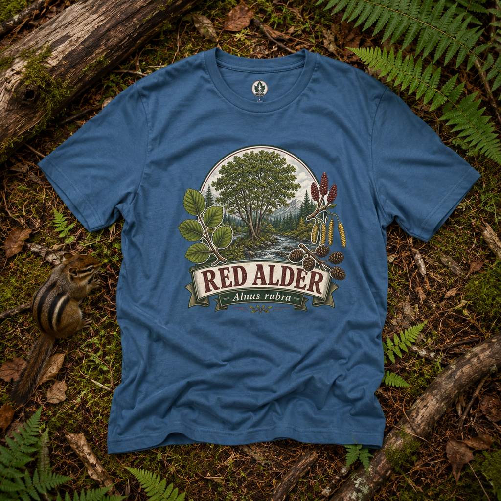 Red Alder, Alnus rubra T‑Shirt