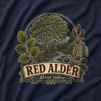 Red Alder, Alnus rubra T‑Shirt