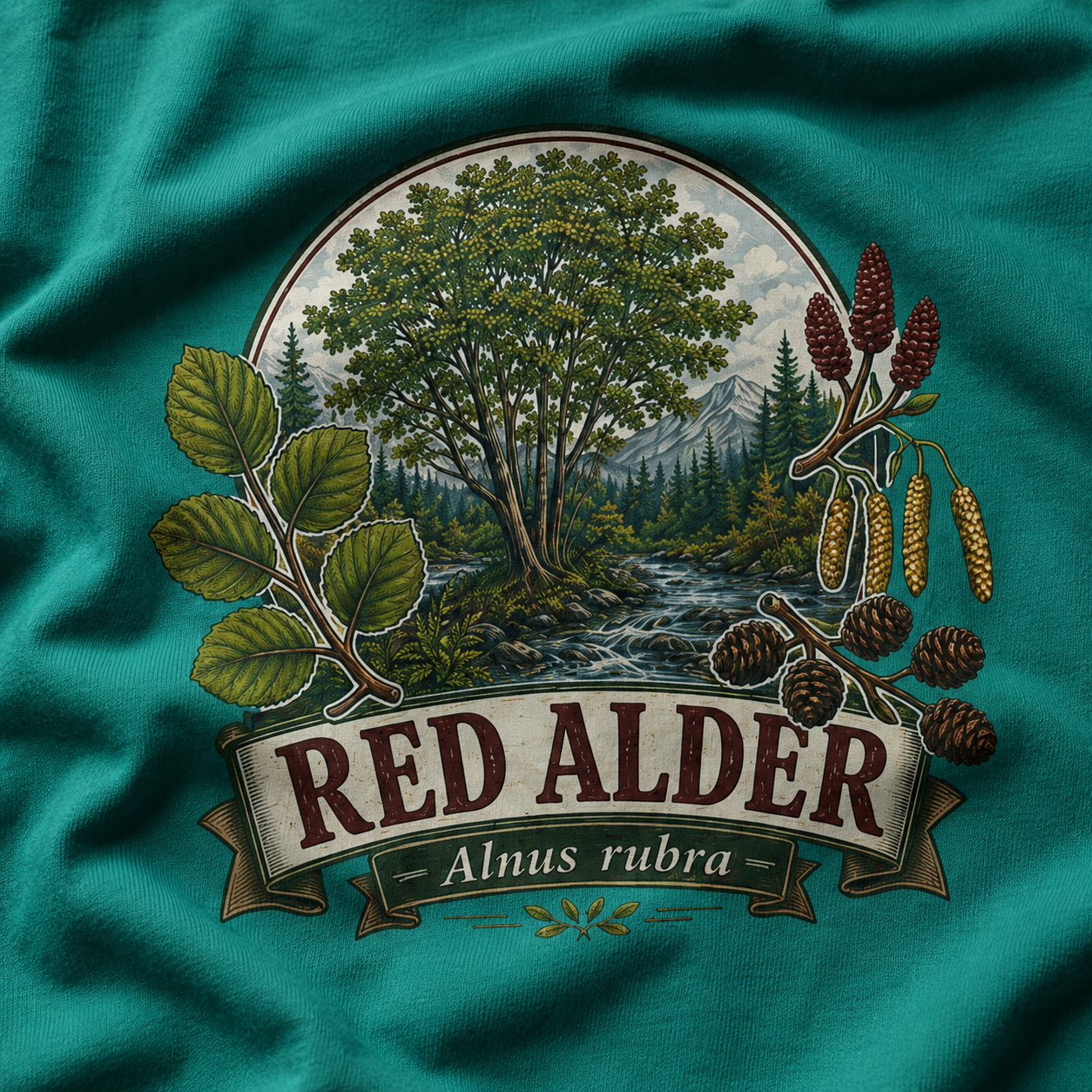 Red Alder, Alnus rubra T‑Shirt