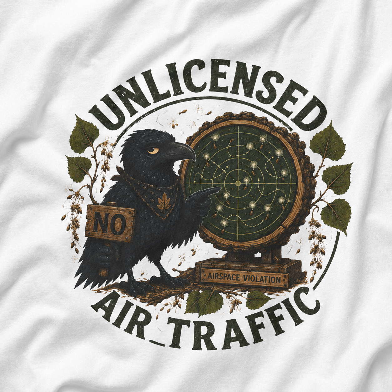 Unlicensed Air Traffic Version 2 Otto and Echo T‑Shirt