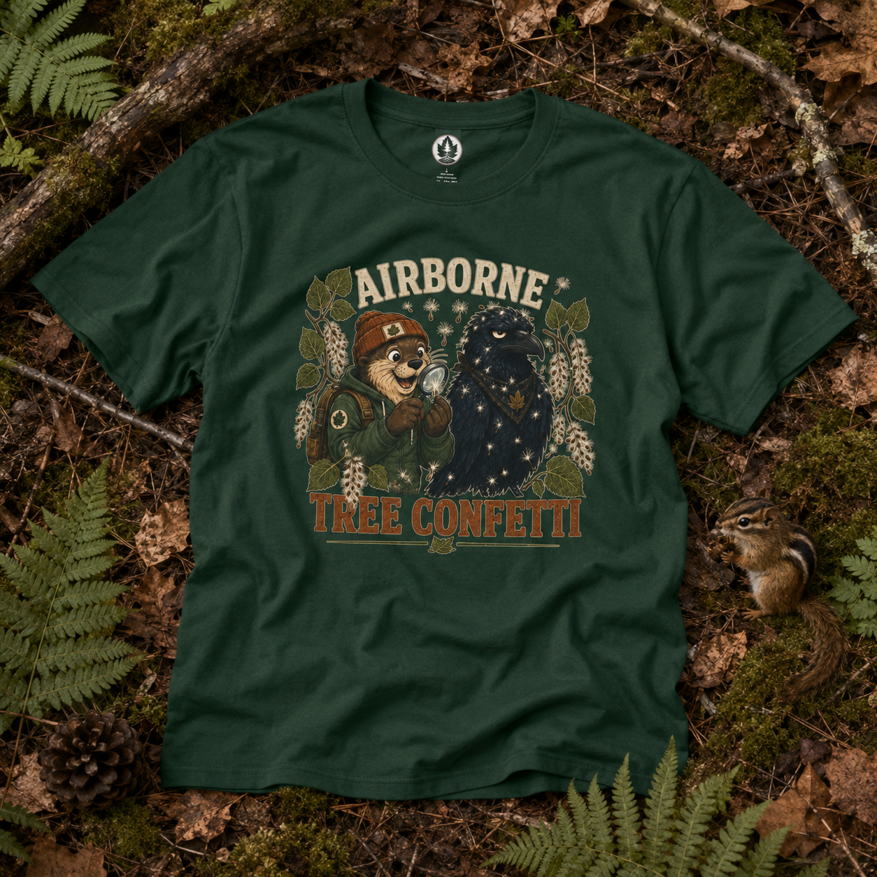 Airborne Tree Confetti Otto and Echo T‑Shirt