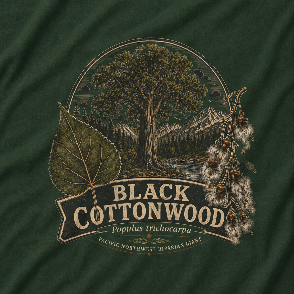 Black Cottonwood, Populus trichocarpa T‑Shirt