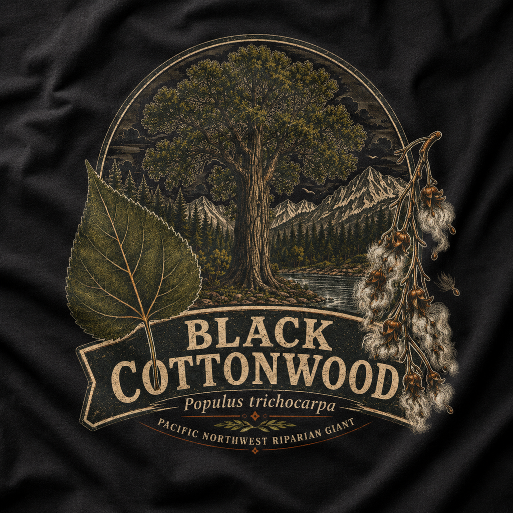 Black Cottonwood, Populus trichocarpa T‑Shirt