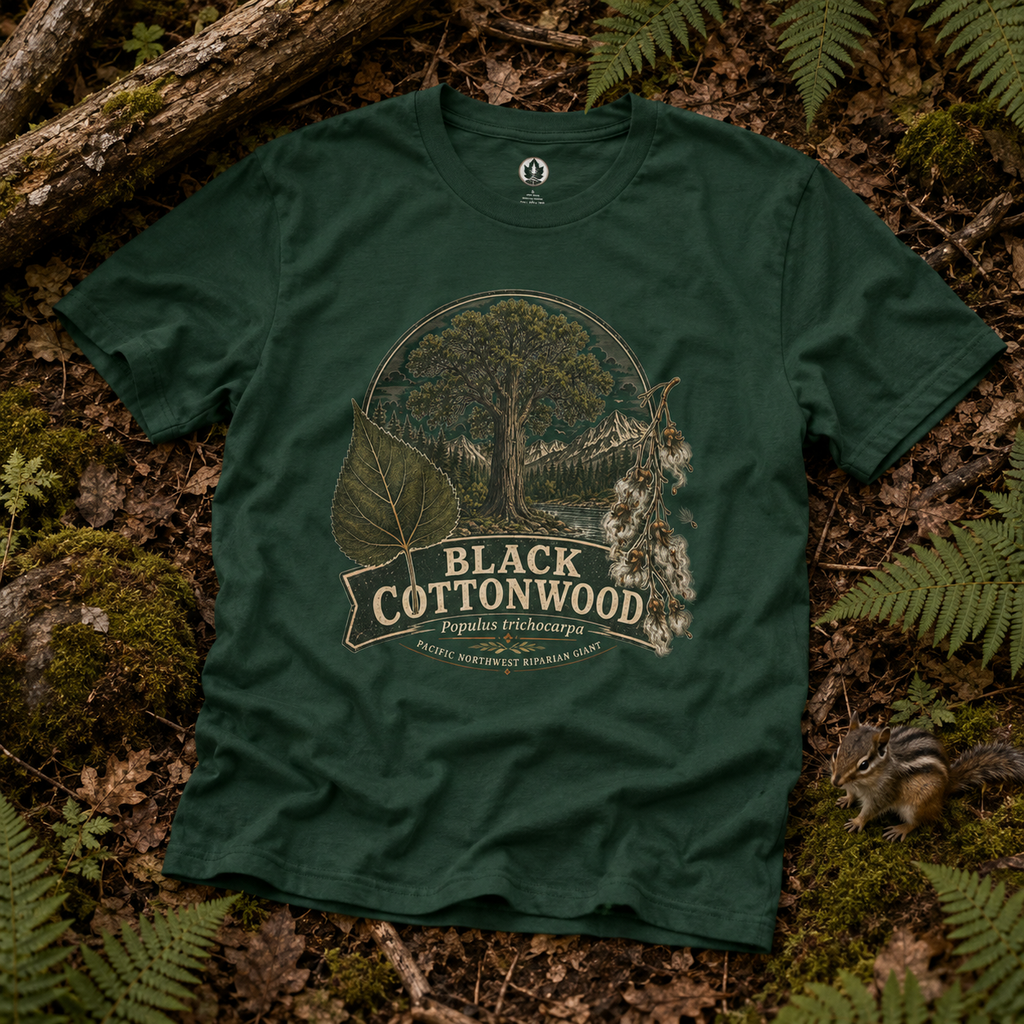 Black Cottonwood, Populus trichocarpa T‑Shirt