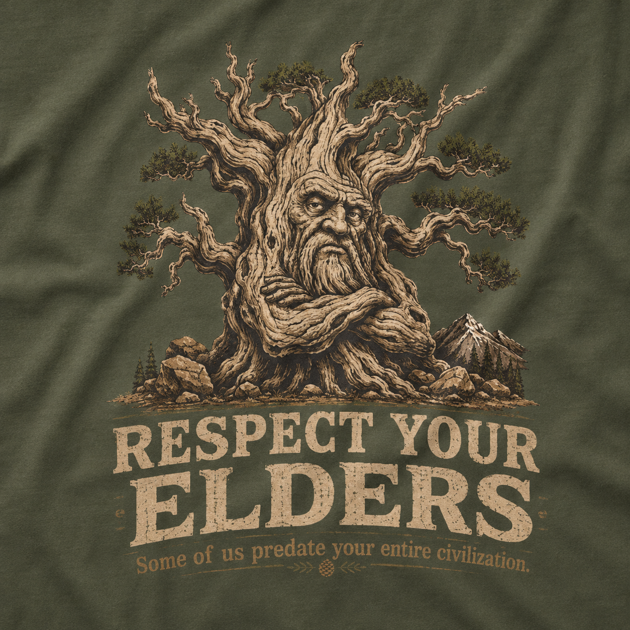 Respect Your Elders, Some of US Predate Your Entire Civilization Version 2 T‑Shirt