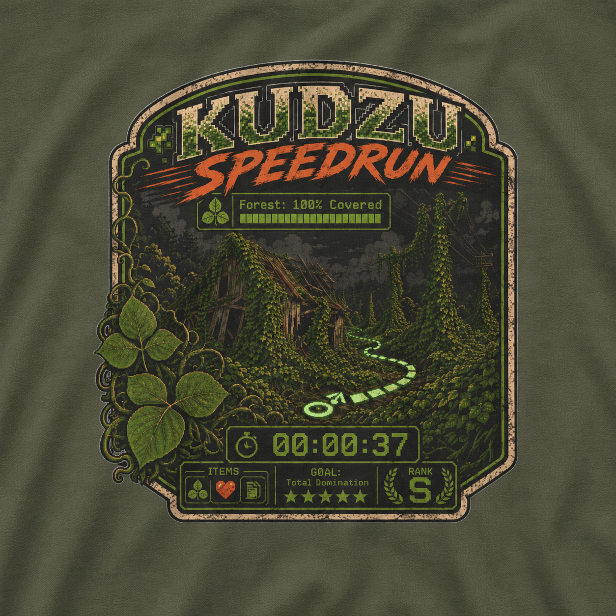 Kudzu Speedrun Version 1 T‑Shirt