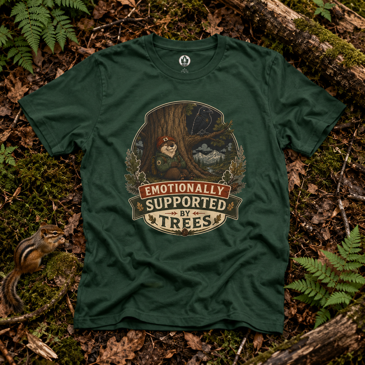 Emotionally Supported by Trees Version 1 T‑Shirt