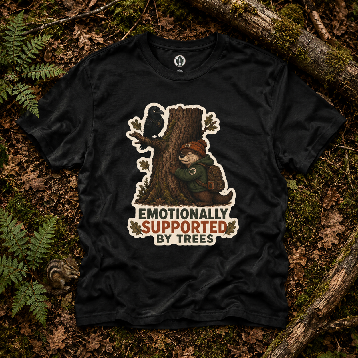 Emotionally Supported by Trees Version 2 T‑Shirt