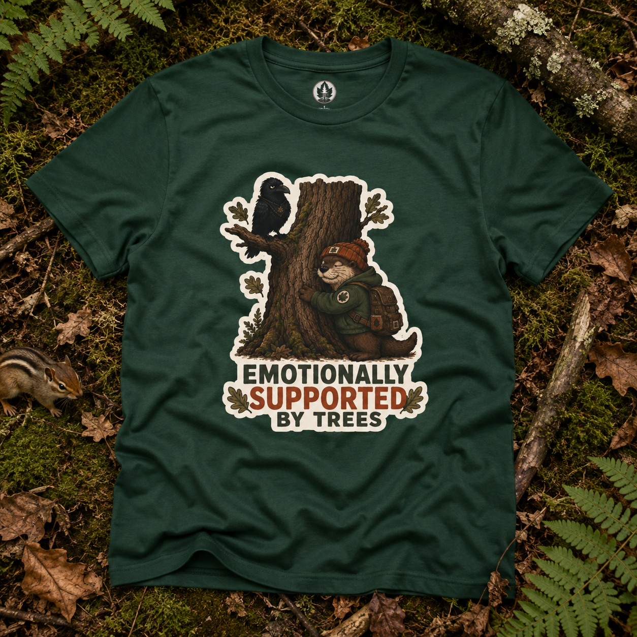 Emotionally Supported by Trees Version 2 T‑Shirt