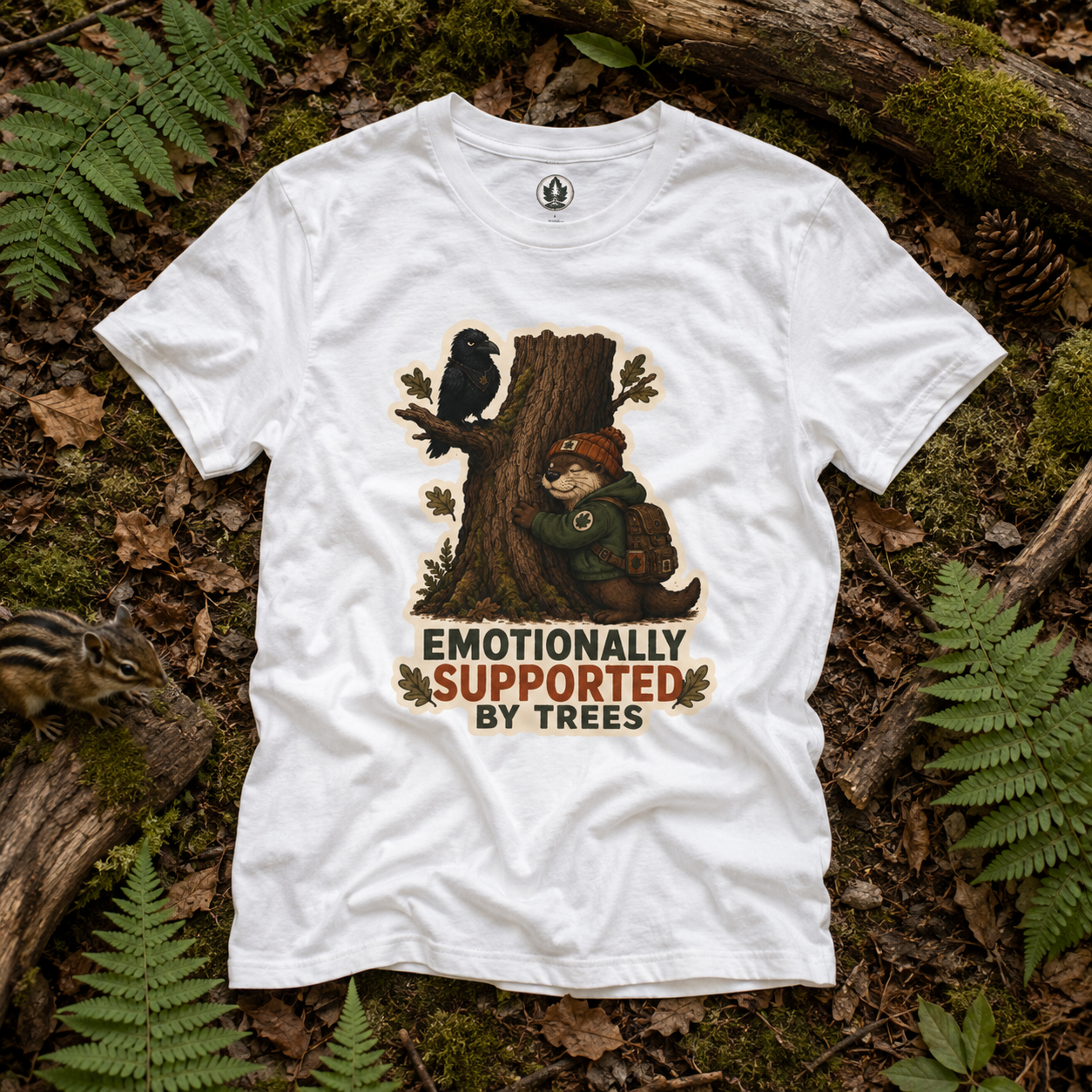 Emotionally Supported by Trees Version 2 T‑Shirt