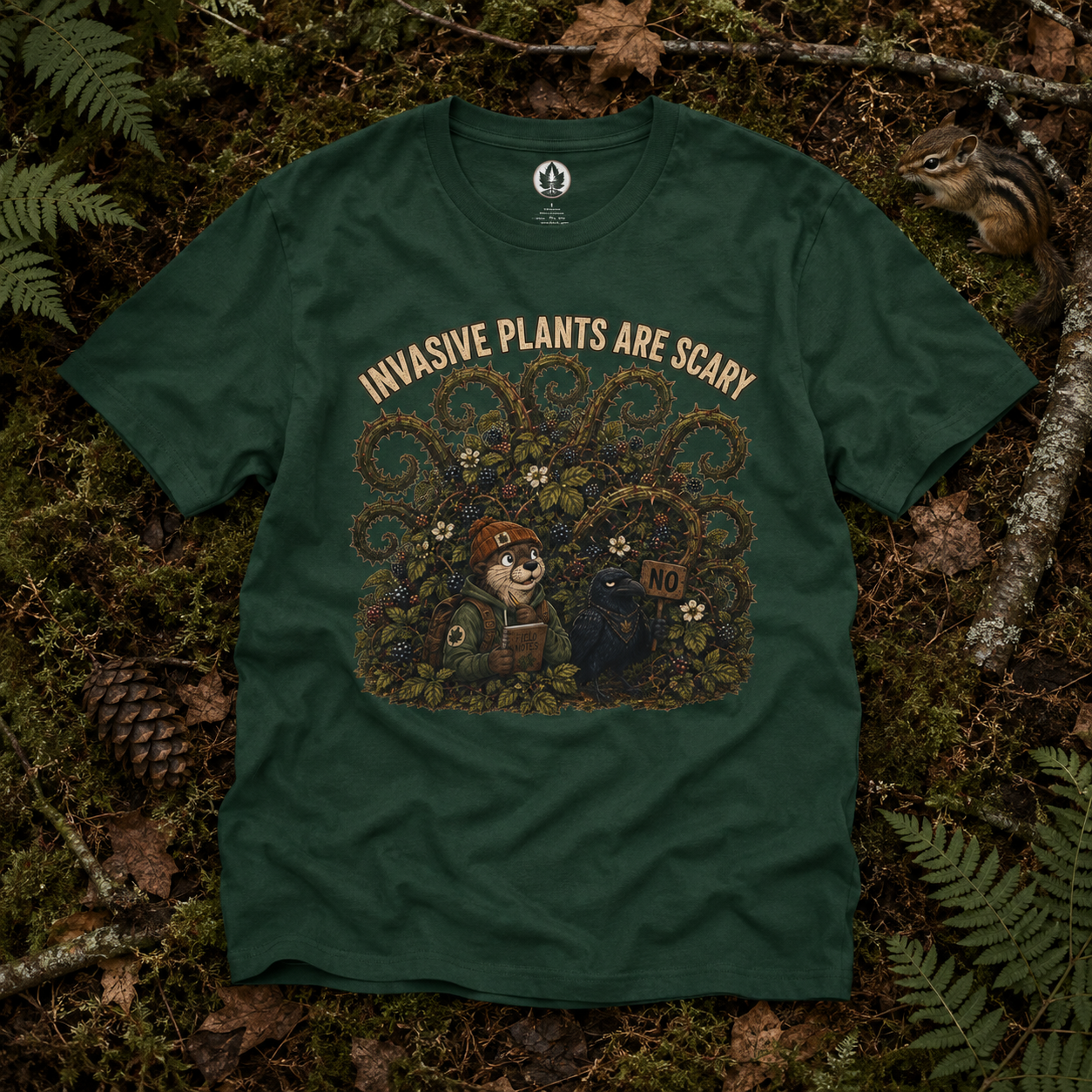 Invasive Plants are Scary Otto and Echo T‑Shirt