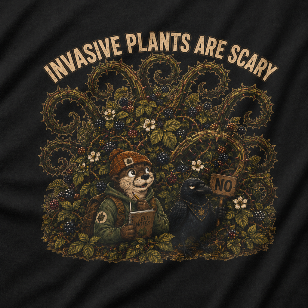Invasive Plants are Scary Otto and Echo T‑Shirt