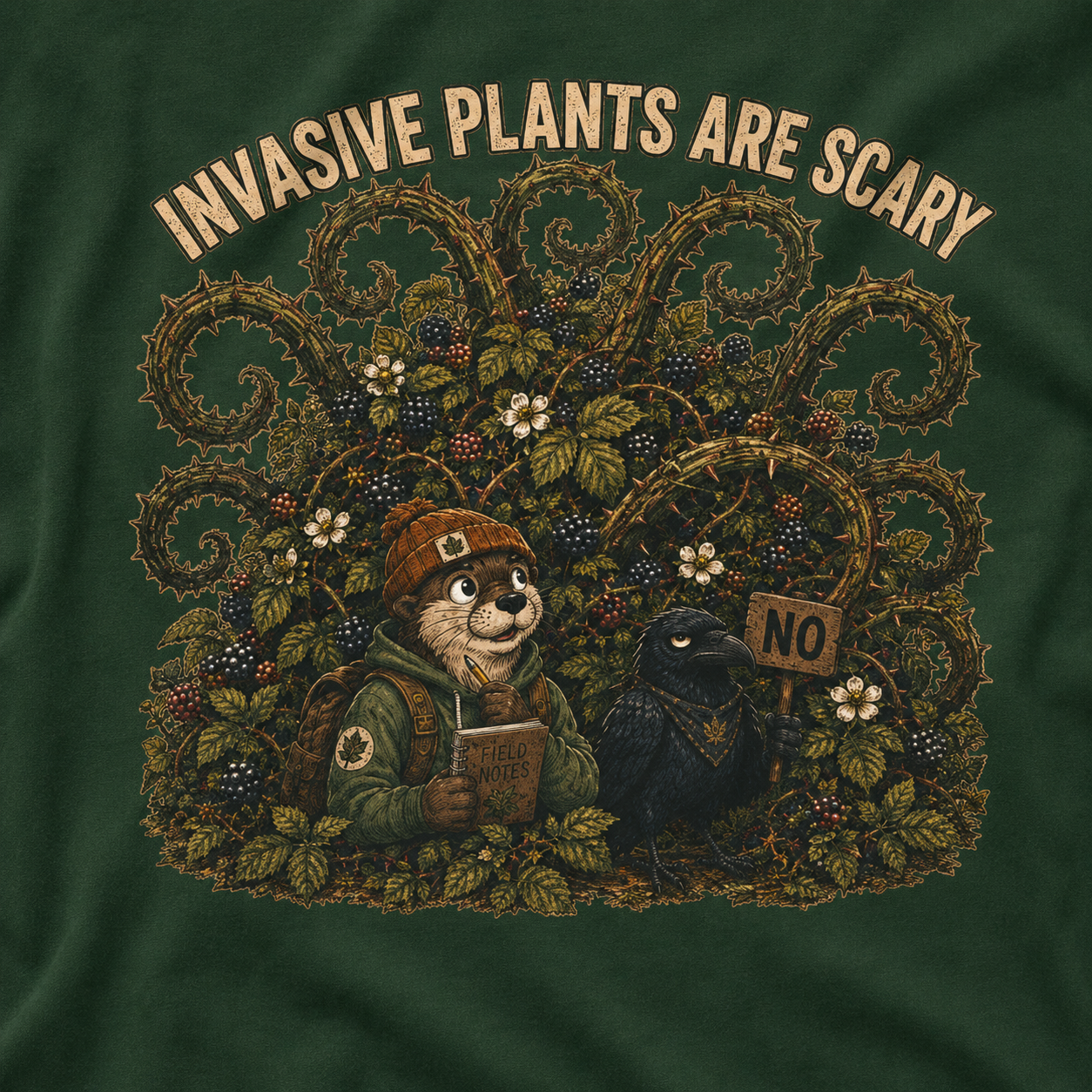 Invasive Plants are Scary Otto and Echo T‑Shirt