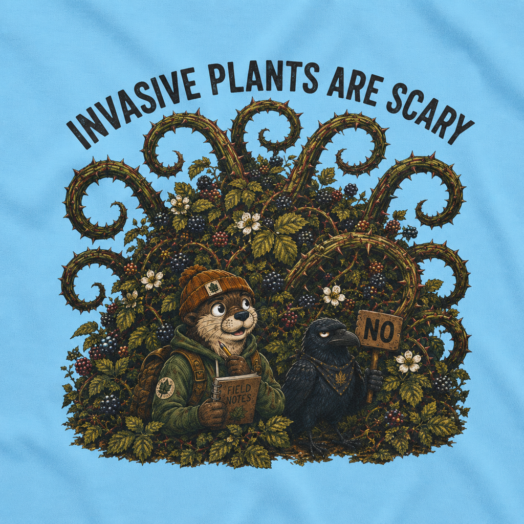 Invasive Plants are Scary Otto and Echo T‑Shirt