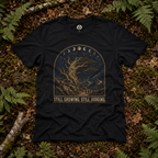 Still Growing, Still Judging Version One T‑Shirt (Part of the Trees are Ancient Collection)
