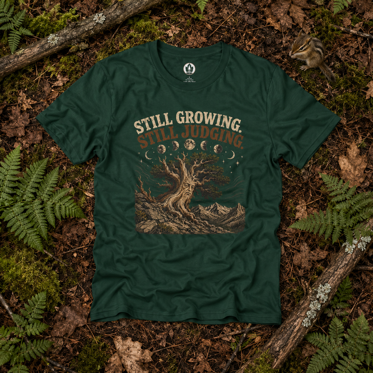 Still Growing, Still Judging Version Three T‑Shirt (Part of the Trees are Ancient Collection)