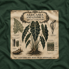 Latin Names Only. Masks Are Not Morphology. Alocasia amazonica, African Mask Plant T‑Shirt