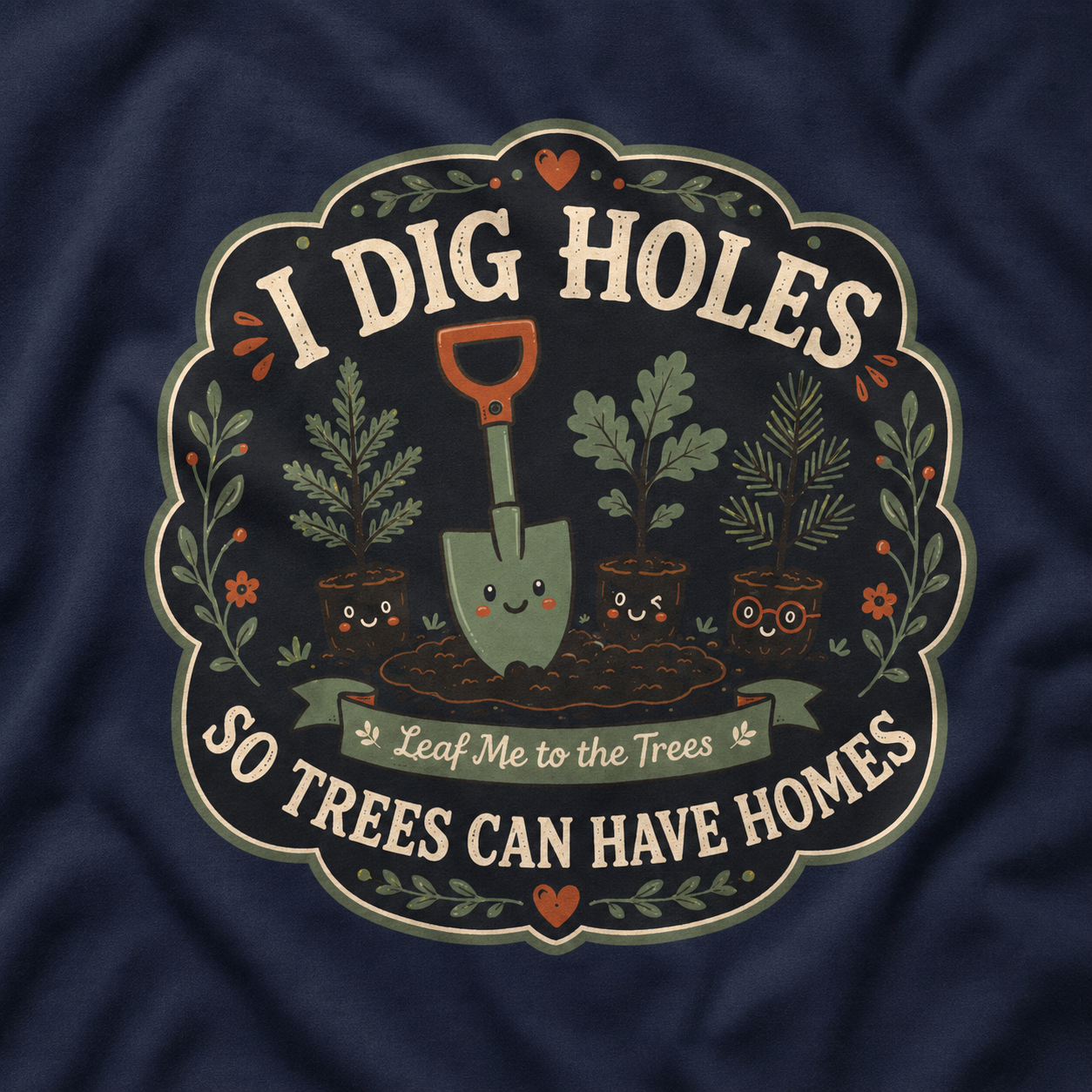 I Dig Holes So Trees Can Have Homes Version Three (Gardening Good Vibes Series) T‑Shirt