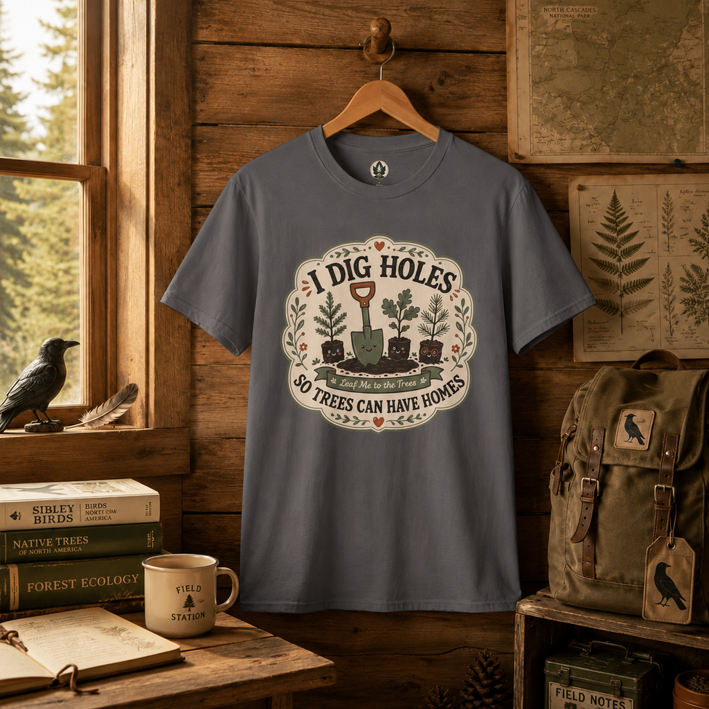 I Dig Holes So Trees Can Have Homes Version Three (Gardening Good Vibes Series) T‑Shirt