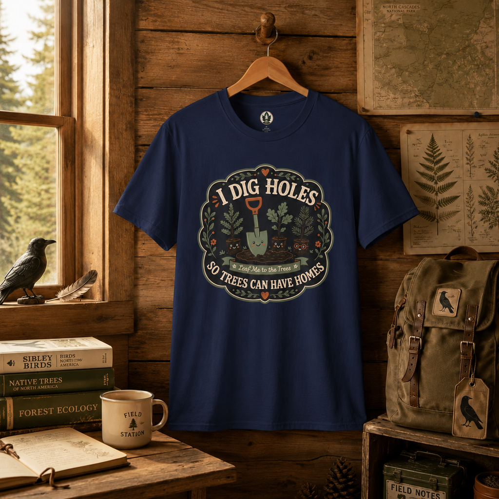 I Dig Holes So Trees Can Have Homes Version Three (Gardening Good Vibes Series) T‑Shirt