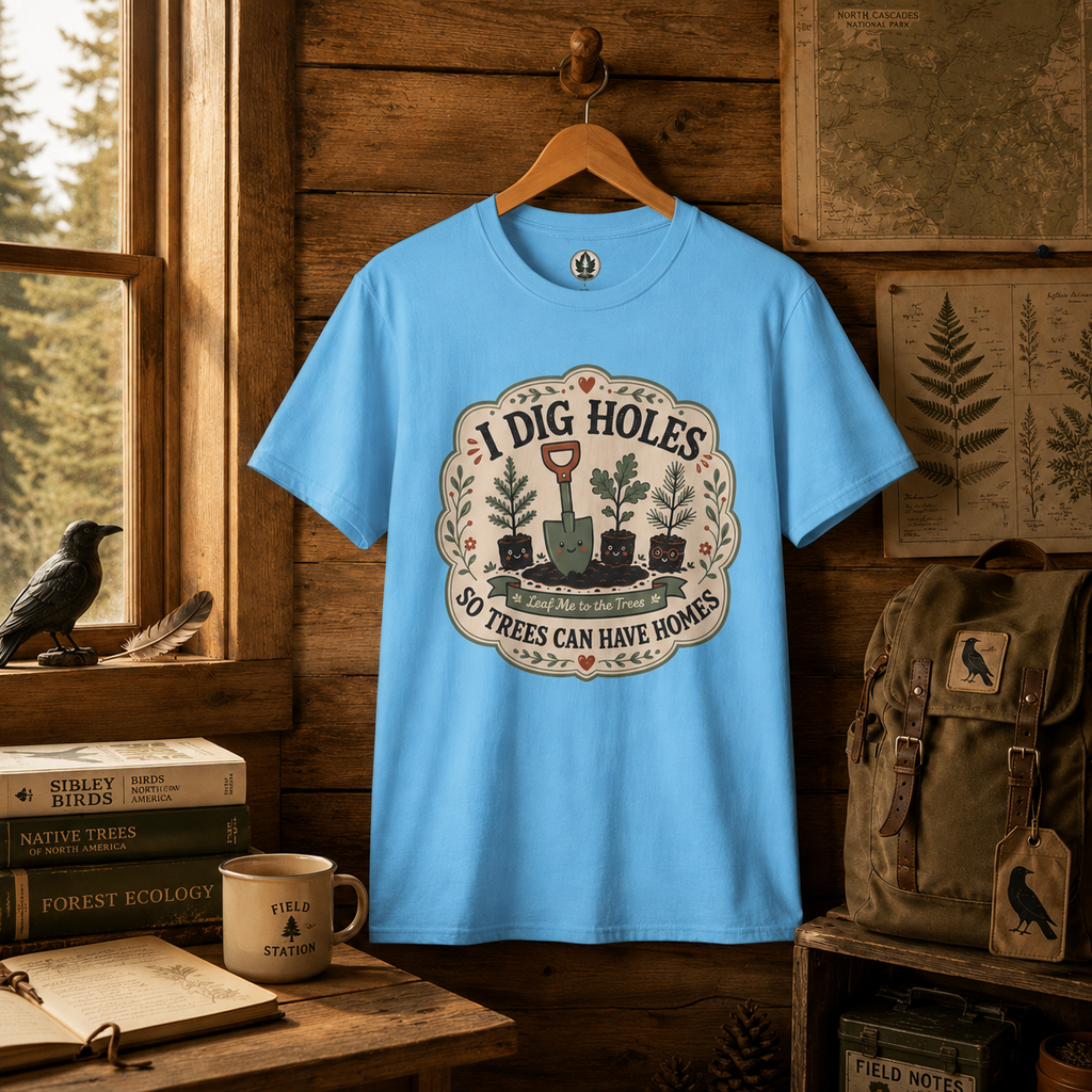 I Dig Holes So Trees Can Have Homes Version Three (Gardening Good Vibes Series) T‑Shirt