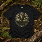 Copy of Pacific Northwest Tree T‑Shirt - "Ancient - Wild - Rooted" with Otto and Echo in the tree