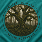 Copy of Pacific Northwest Tree T‑Shirt - "Ancient - Wild - Rooted" with Otto and Echo in the tree