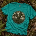 Copy of Pacific Northwest Tree T‑Shirt - "Ancient - Wild - Rooted" with Otto and Echo in the tree