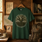 Pacific Northwest Tree T‑Shirt - "Ancient - Wild - Rooted" with Otto and Echo in the tree