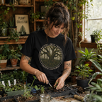 Pacific Northwest Tree T‑Shirt - "Ancient - Wild - Rooted" with Otto and Echo in the tree