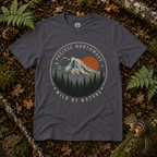 Pacific Northwest Mountain T‑Shirt — “Wild by Nature” Tee