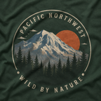 Pacific Northwest Mountain T‑Shirt — “Wild by Nature” Tee