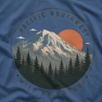 Pacific Northwest Mountain T‑Shirt — “Wild by Nature” Tee