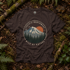 Pacific Northwest Mountain T‑Shirt — “Wild by Nature” Tee
